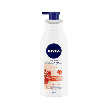 Nivea Natural Glow Cell Repair Body Lotion For Deep Moisture Care | SPF 15 For All Skin Type