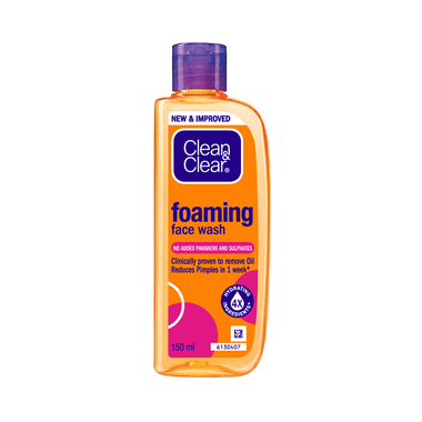 Clean & Clear Foaming Face Wash for Pimple Causing Germs | Oil-Free