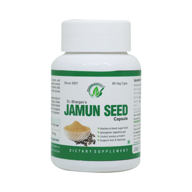 Dr.Bhargav’s Jamun Seed Veg Capsule (60 Each)