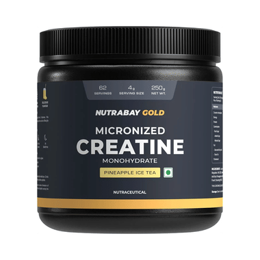 Nutrabay Gold Micronized Creatine Monohydrate Powder Pineapple Ice Tea