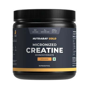 Nutrabay Gold Micronized Creatine Monohydrate Powder Orange