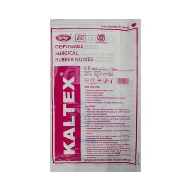 Kaltex Disposable Surgical Rubber Gloves 6.5