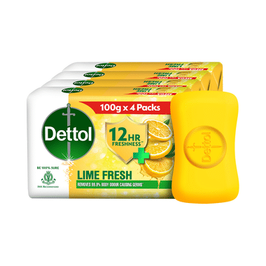 Dettol 2x Menthol Lime Cool Mega Saver Pack Of Bathing Soap Bar (100gm Each)