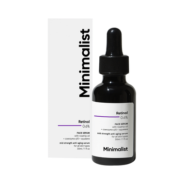 Minimalist 0.6% Retinol Face Serum | Fights Ageing and Fine Lines Serum
