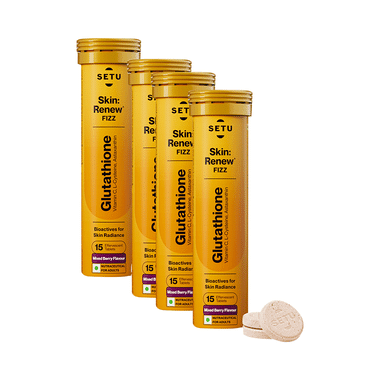 Setu Skin: Renew Fizz Glutathione & Vitamin C Tablets (15 Each) Mixed Berry