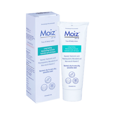 Moiz Lmf 48 Face & Body Lotion | Paraben, Fragrance & Cruelty-Free | Derma Care | For Normal, Dry to Very Dry, Sensitive Skin
