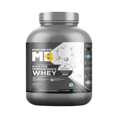 MuscleBlaze Biozyme Performance Whey Protein Powder | Flavour Rich Chocolate