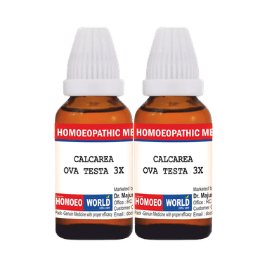 Dr. Majumder Homeo World Calcarea Ova Testa Dilution(30ml Each) 3X