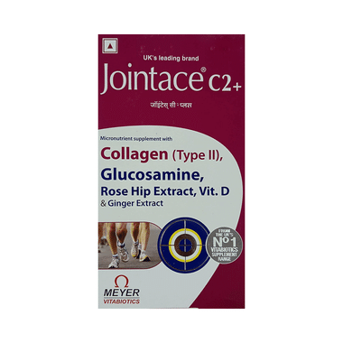 Jointace Gluten Free C2 Plus Tablet With Collagen (Type II), Glucosamine, Rosehip Extract, Vitamin D & Ginger Extract