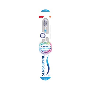 Sensodyne Toothbrush|Complete Protection + Toothbrush With Flexible Neck For 48% Better Cleaning With Soft Tapered Bristles