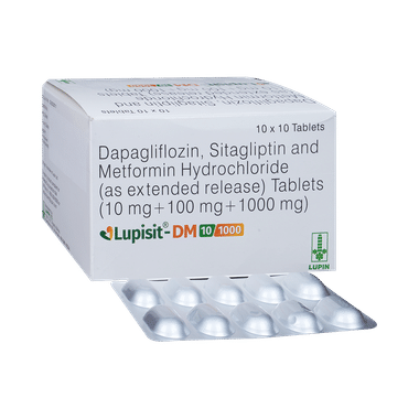 Lupisit DM 10mg/1000mg/100mg Tablet ER