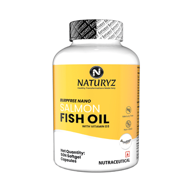 Naturyz Burpfree Nano Salmon Fish Oil With Vitamin D3 Softgel Capsule