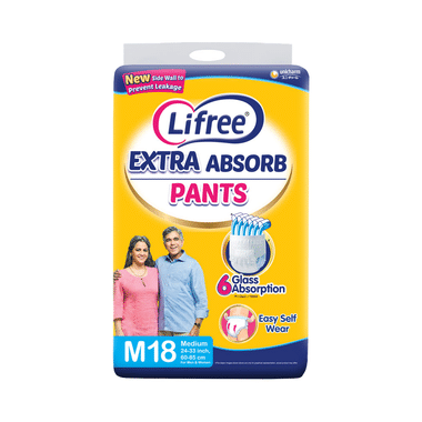 Lifree Absorbent Pants - Unisex Adult Diaper | Size Medium