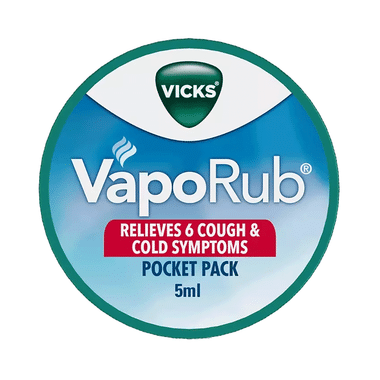 Vicks Vaporub Balm With Menthol, Camphor & Eucalyptus Oil | Relieves 6 Symptoms Of Cough & Cold | Goodness Of Ayurveda