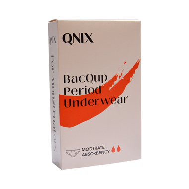 QNIX BacQup Period Underwear Black Medium