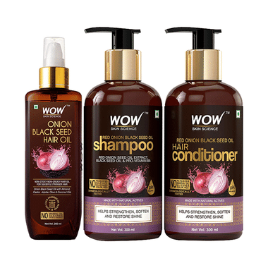 WOW Skin Science Onion Black Seed Oil Ultimate Hair Care Kit