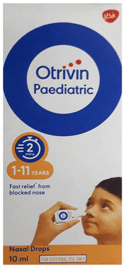 Otrivin Paediatric 0.05% w/v Nasal Drops for Fast Relief from Blocked Nose