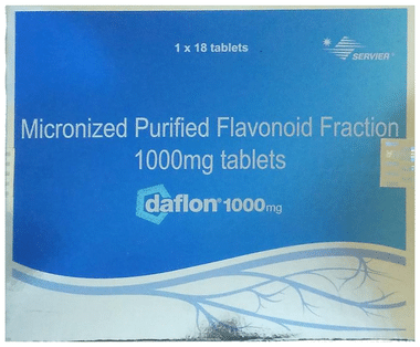 Buy Daflon 1000 900 mg / 100 mg Tablet Online