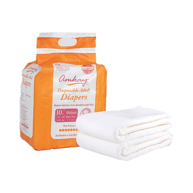 Amkay Adults Diaper | High Absorbency and Leak Proof | Medium