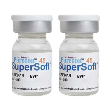 Purecon 45 Supersoft Contact Lens Optical Power -4.25 Clear