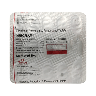 Xeroflam 50mg/325mg Tablet