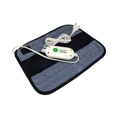 Sahyog Wellness Velvet Orthopaedic Pain Reliever Electric Heating Pad With Temperature Controller Grey Regular