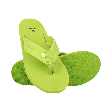 Yoho Lifestyle Ortho Soft Comfortable And Stylish Flip Flop Slippers For Women Lemon Green 7