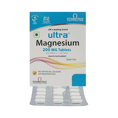 Ultra Magnesium 200mg Tablet | Mineral Support Tablet Gluten Free