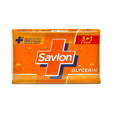 Savlon Glycerin Soap 125gm Each (Buy 3 Get 1 Free)