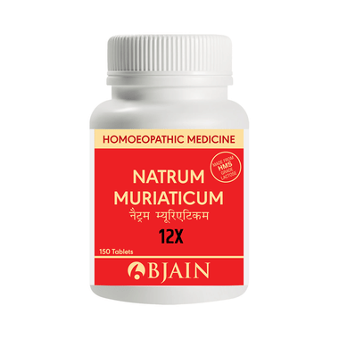 Bjain Natrum Muriaticum Biochemic Tablet 12X
