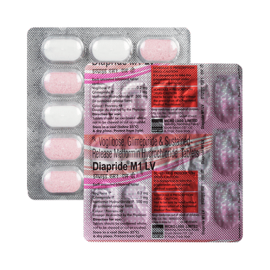 Diapride M1 LV 1mg/500mg/0.2mg Tablet SR