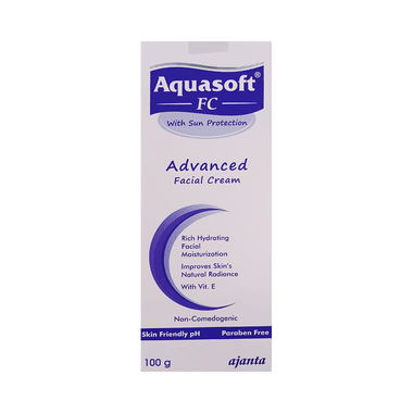 Aquasoft FC Advanced Facial Cream With Sun Protection  Paraben-Free Face Care Product With Vitamin E