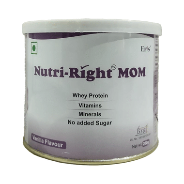 Nutri-Right Mom With Whey Protein, Vitamins & Minerals | Flavour Powder Sugar Free Vanilla