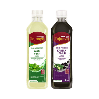 Tata 1mg Combo Pack of Tejasya Aloevera Juice & Tejasya Karela Jamun Juice