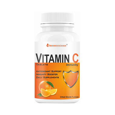 Immunescience Vitamin C For Immunity Chewable Tablet Citrus Orange