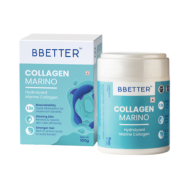 BBetter Collagen Marino Pure Hydrolyzed Marine Collagen Powder Sachet (10gm Each)