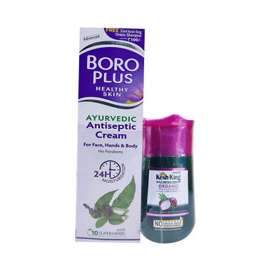 Boroplus Antiseptic Cream With Emami Kesh King Onion Shampoo 35ml Free