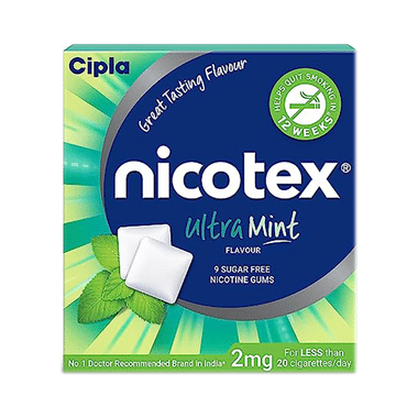 Nicotex 2mg Sugar Free Ultra Mint Chewing Gums