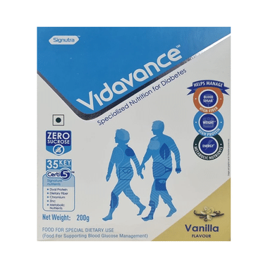 Vidavance Powder For Diabetes | Supports Blood Glucose Management | Sucrose Free | Flavour Vanilla