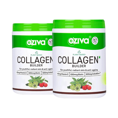 Oziva Plant Based Vegan Collagen Builder with Biotin & Vit C for Brighter & Youthful Skin (250gm Each)