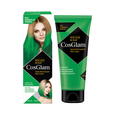 CosGlam Semi Permanent Hair Color | PPD & Ammonia Free | Emerald Green