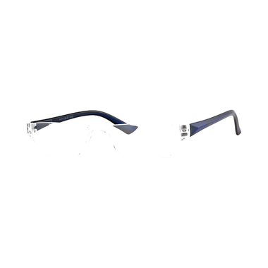 Klar Eye K 511 Rectangle Rimless Reading Glasses For Men And Women Blue Optical Power +1.75