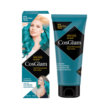 Nisha Cosglam Semi Permanent Hair Color Electric Teal