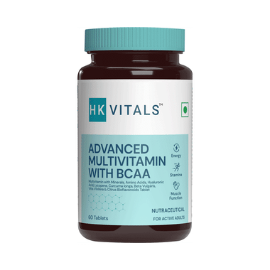 Healthkart HK Vitals Advanced Multivitamin With BCAA | For Energy, Stamina & Antioxidant Support | Tablet