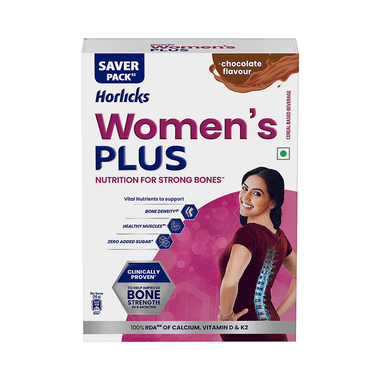 Horlicks Women's Plus With Calcium, Vitamin D & K2 For Strong Bones Chocolate