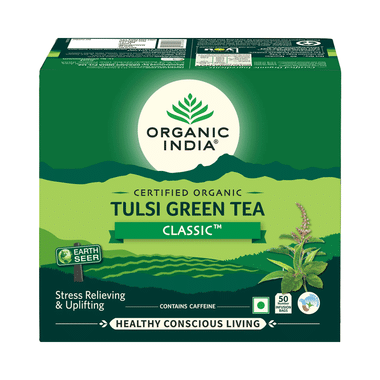 Organic India Tulsi Green Tea Infusion Bag (1.74gm Each) Classic