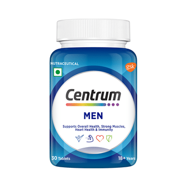 Centrum Men Vegetarian Tablets for Muscles, Heart, & Immunity | World's No.1 Multivitamin | Nutrition Formula