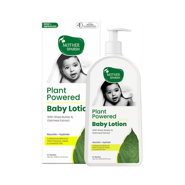 Mother Sparsh Plant Powered Baby Lotion | Shea Butter & Oatmeal, Deep Hydration Lotion