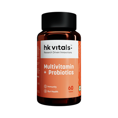 HK Vitals Multivitamin with Probiotics for Energy, Immunity & Gut Health | Tablet