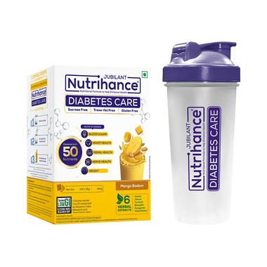 Jubilant Nutrihance Diabetes Care Sachet (35gm Each) | Gluten Free | Flavour Mango Badam With Shaker Free